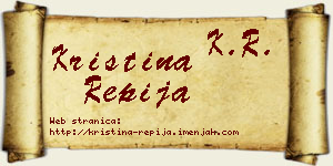Kristina Repija vizit kartica